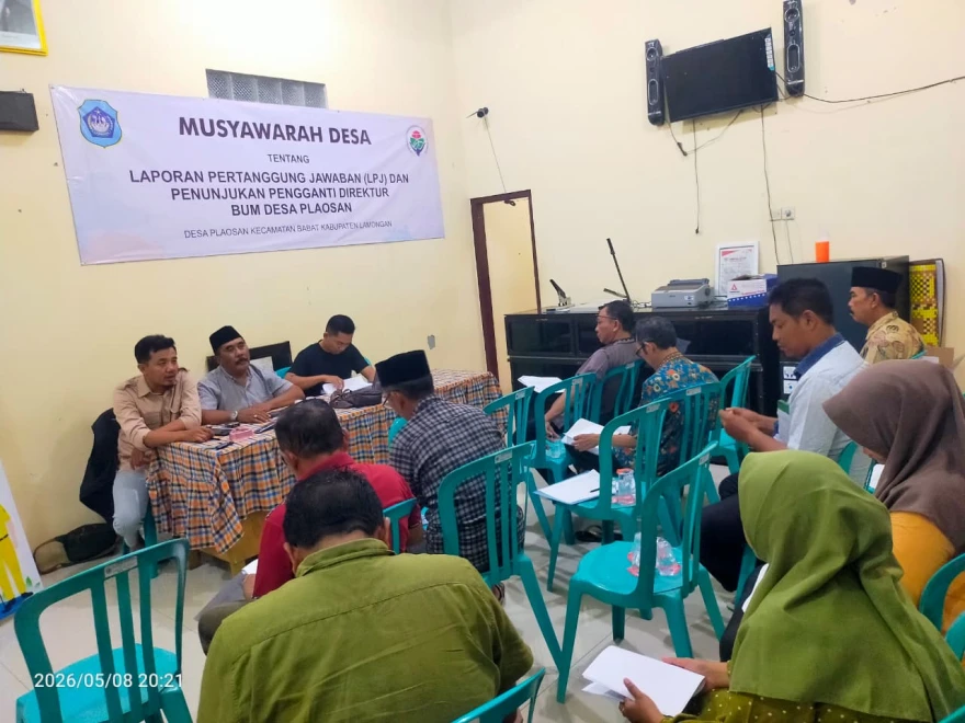 Transparansi dan Regenerasi: Desa Plaosan Gelar Musdes LPJ BUMDes Kaffa Gemilang dan Tunjuk Direktur Baru