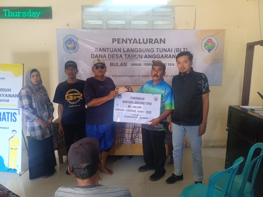 Pemerintah Desa Plaosan Salurkan BLT Dana Desa Periode Januari-Maret kepada Warga Penerima Manfaat